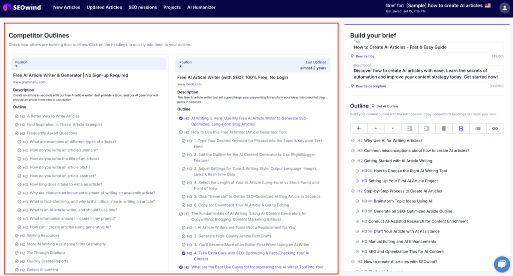 seowind competitor outline