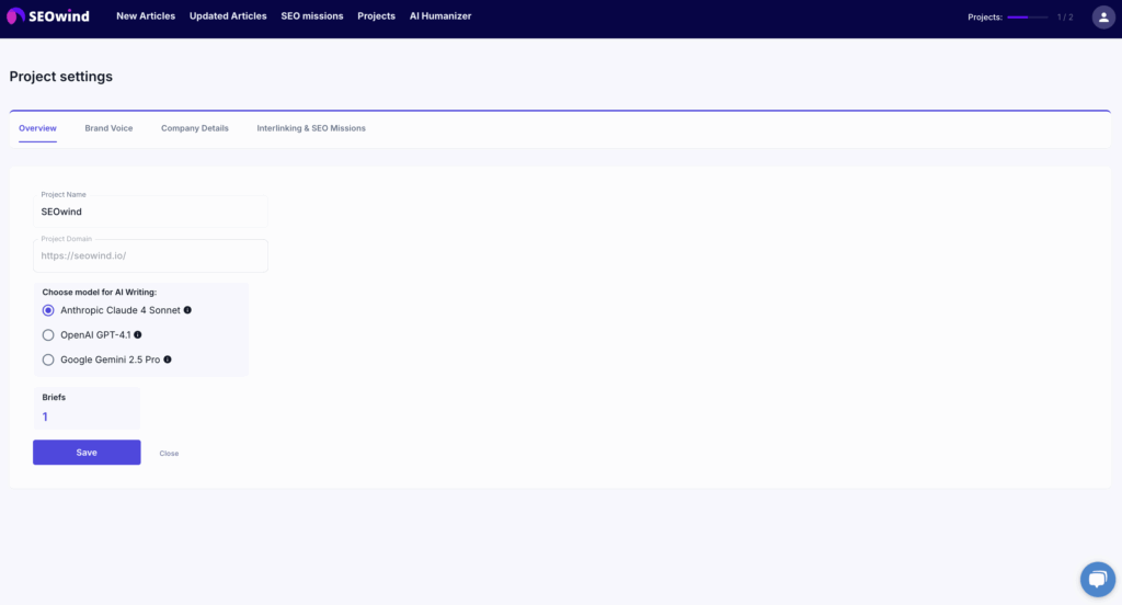 seowind brand voice step 1