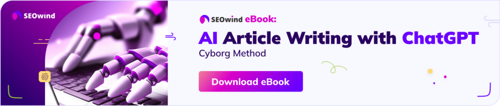AI article writing cyborg method banner ebook
