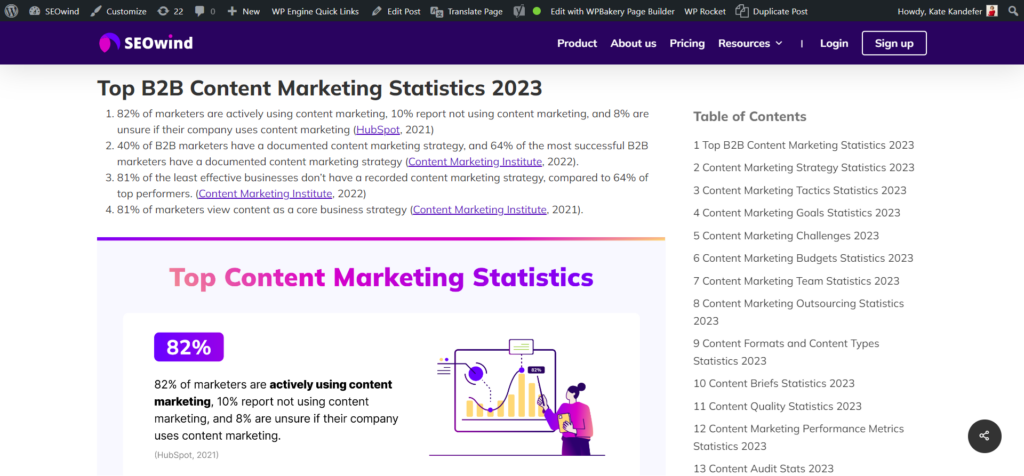 Más de 100 estadísticas de marketing de contenidos para 2023
