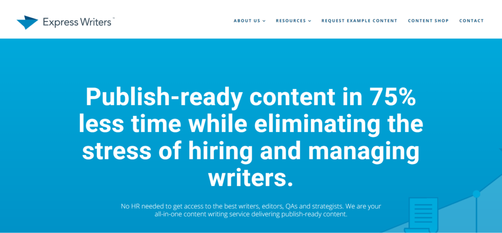 Homepage von Express Writers