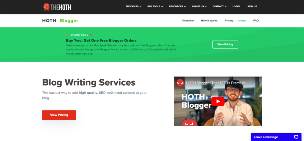 hoth blogger homepage