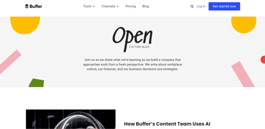 Open blog van Buffer