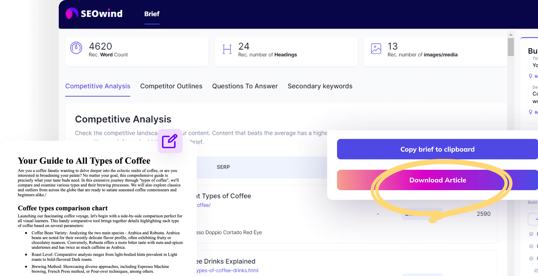 SEOwind - AI Writing Tool that drives traffic