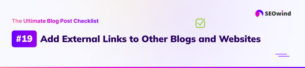 19. Add External Links to Other Blogs and Websites