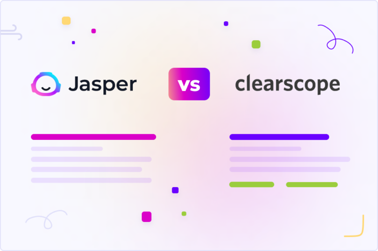 Jasper AI gegenüber Clearscope