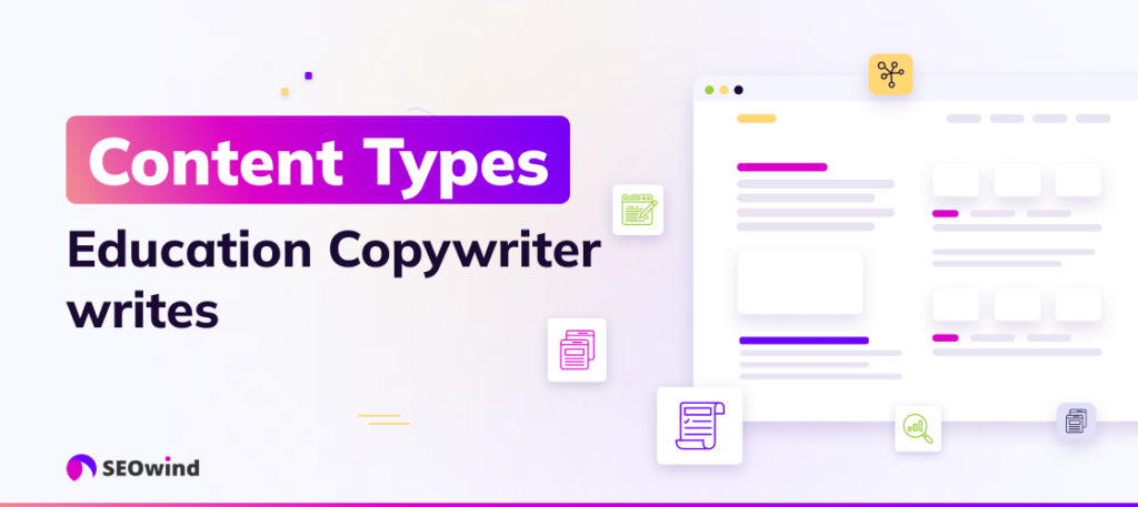 Type content dat een educatieve copywriter aanbiedt