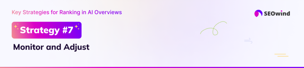 Strategy #7 Monitor and Adjust