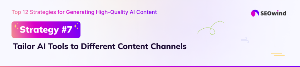 Strategy 7: Tailor AI Tools to Different Content Channels