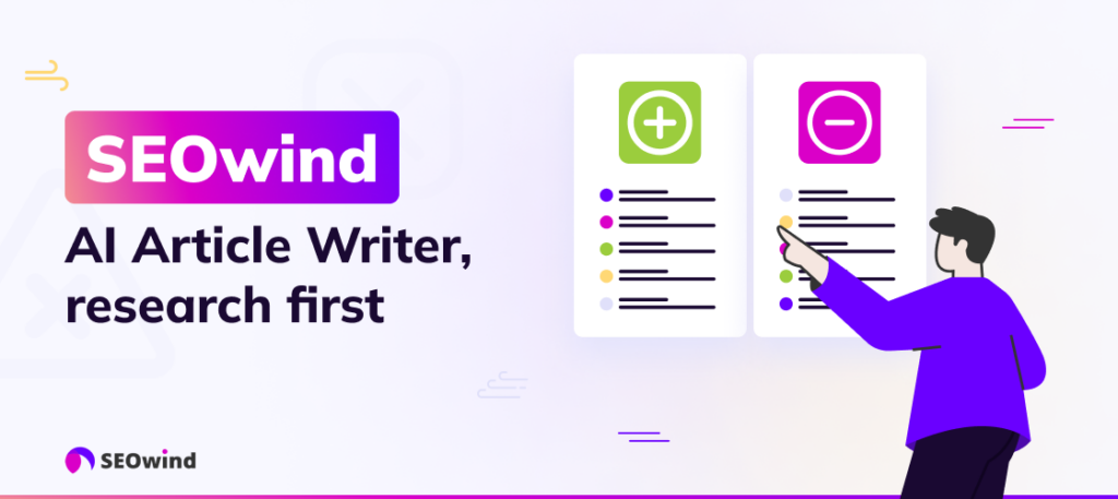 SEOwind: AI Article Writer, investiga primero