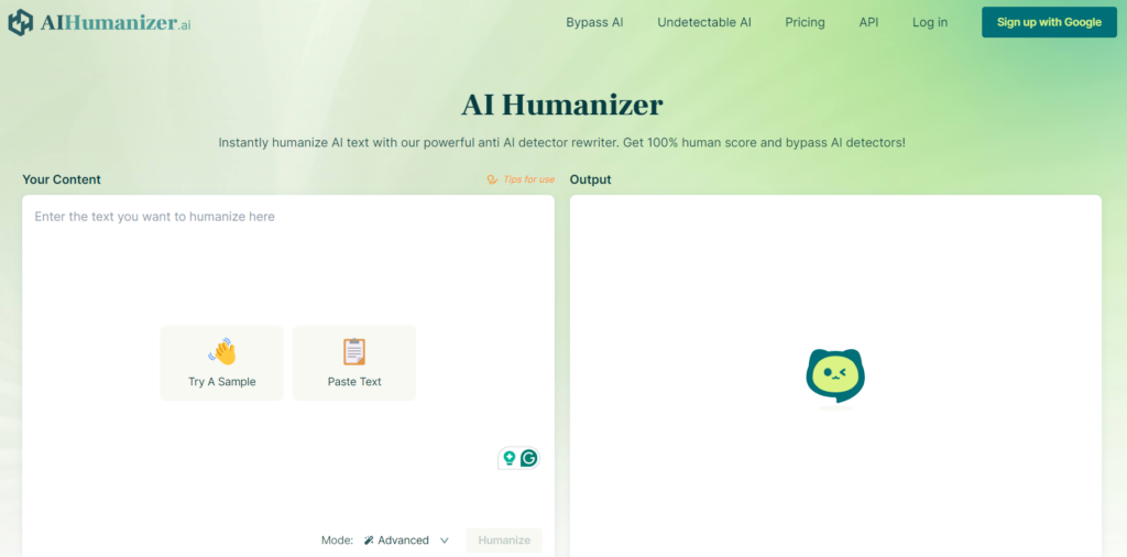 AIHumanizer.ai homepage