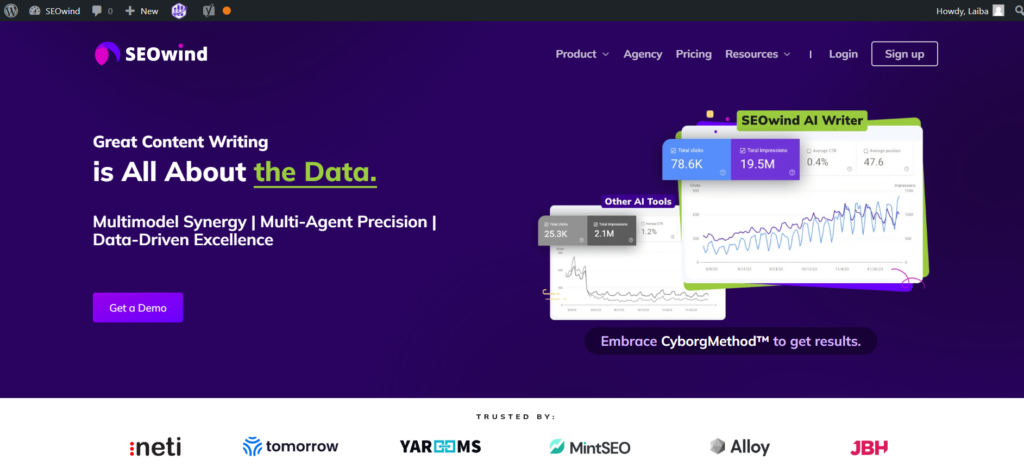 SEOwind - AI writing based on data, research, and insights