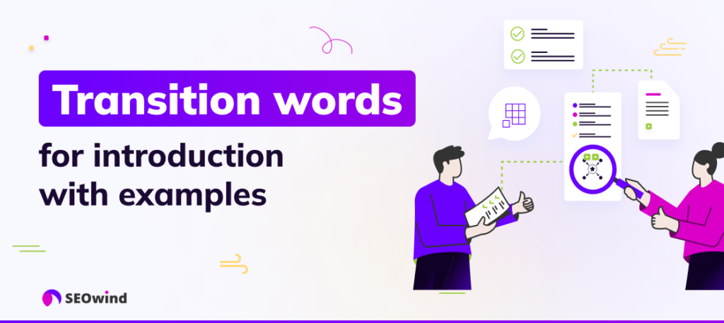 Transition words for introduction with examples