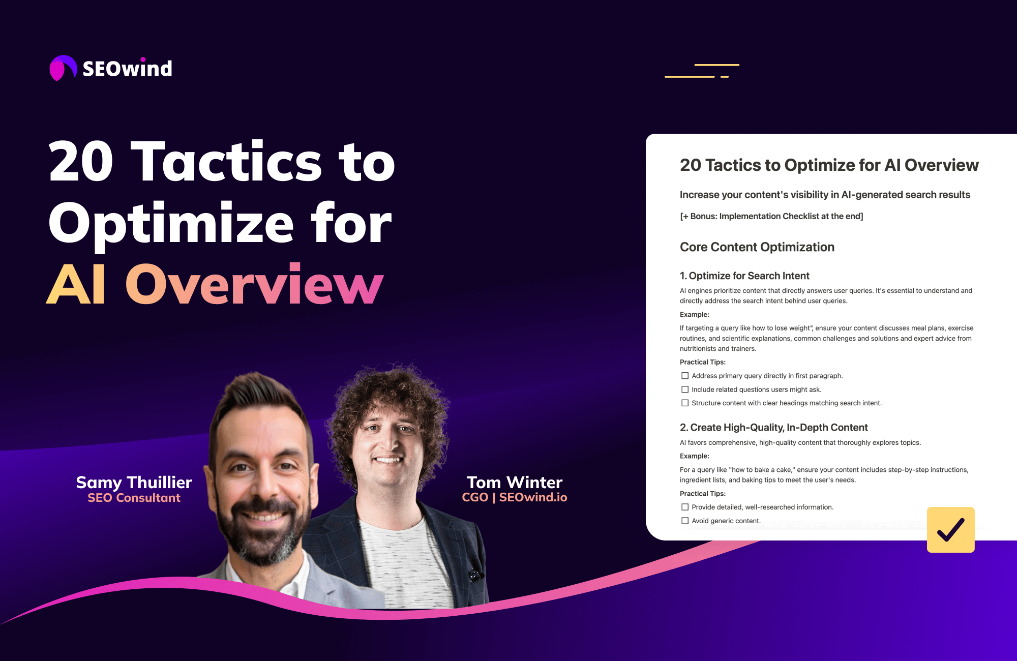 20 Tactics to Optimize for AI Overview resources