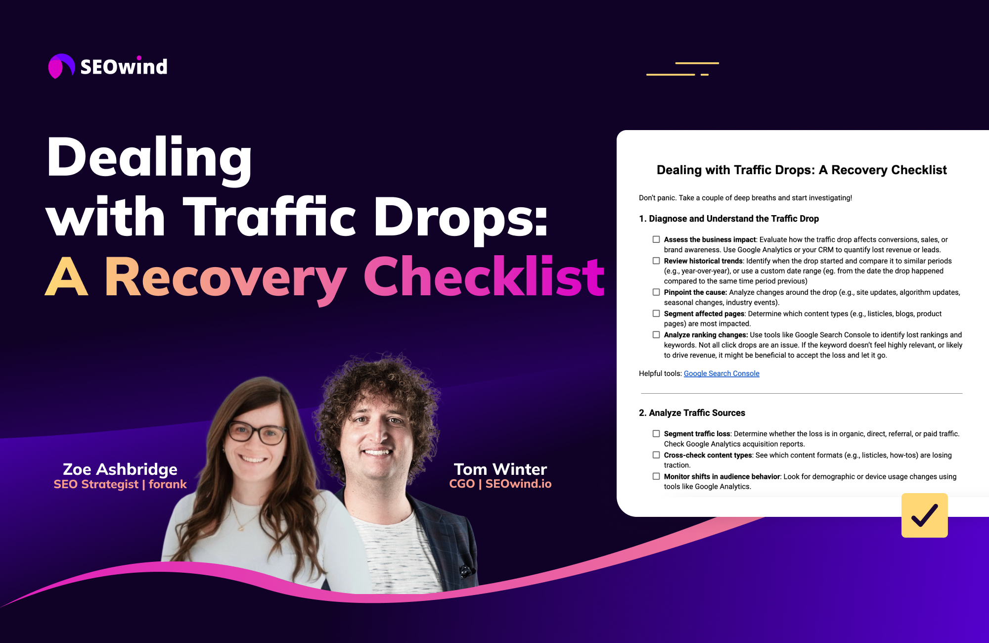 Dealing with Traffic Drops: A Recovery Checklist blog